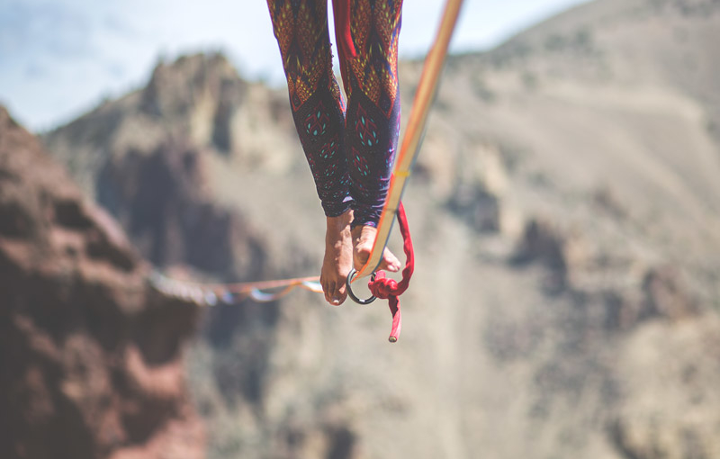 Highlining in Smith Rock